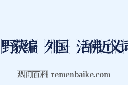 野获编·外国·活佛近义词是什么意思的图片